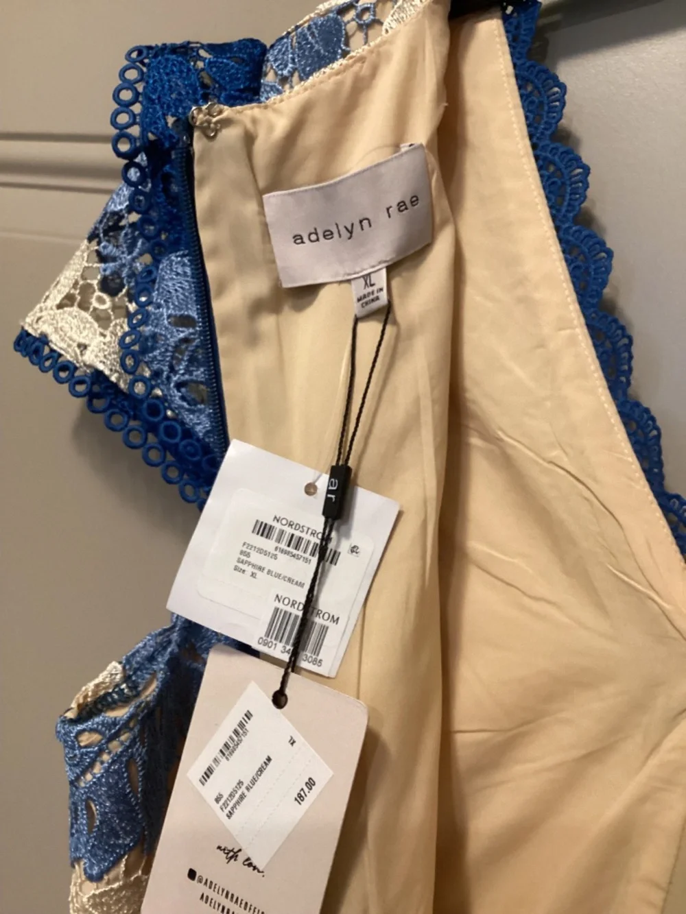 Adelyn Rae Adeline Palm Lace Midi Dress, size XL - Picture 10 of 12